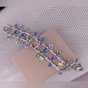 Suzanne Somers multi colored CZ bracelet